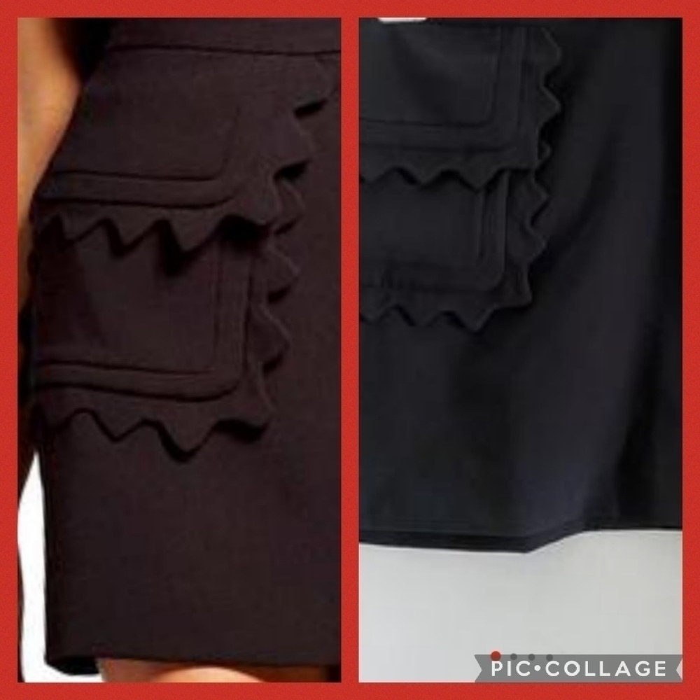 VICTORIA Beckham's Black Pockets Skirt.27 - Picture 2 of 3